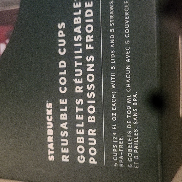 Starbucks Floral Reusable 5 Lids Boxed  Cup with Straws Matching 24 Oz Free Gift - Picture 7 of 7